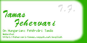 tamas fehervari business card