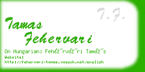 tamas fehervari business card